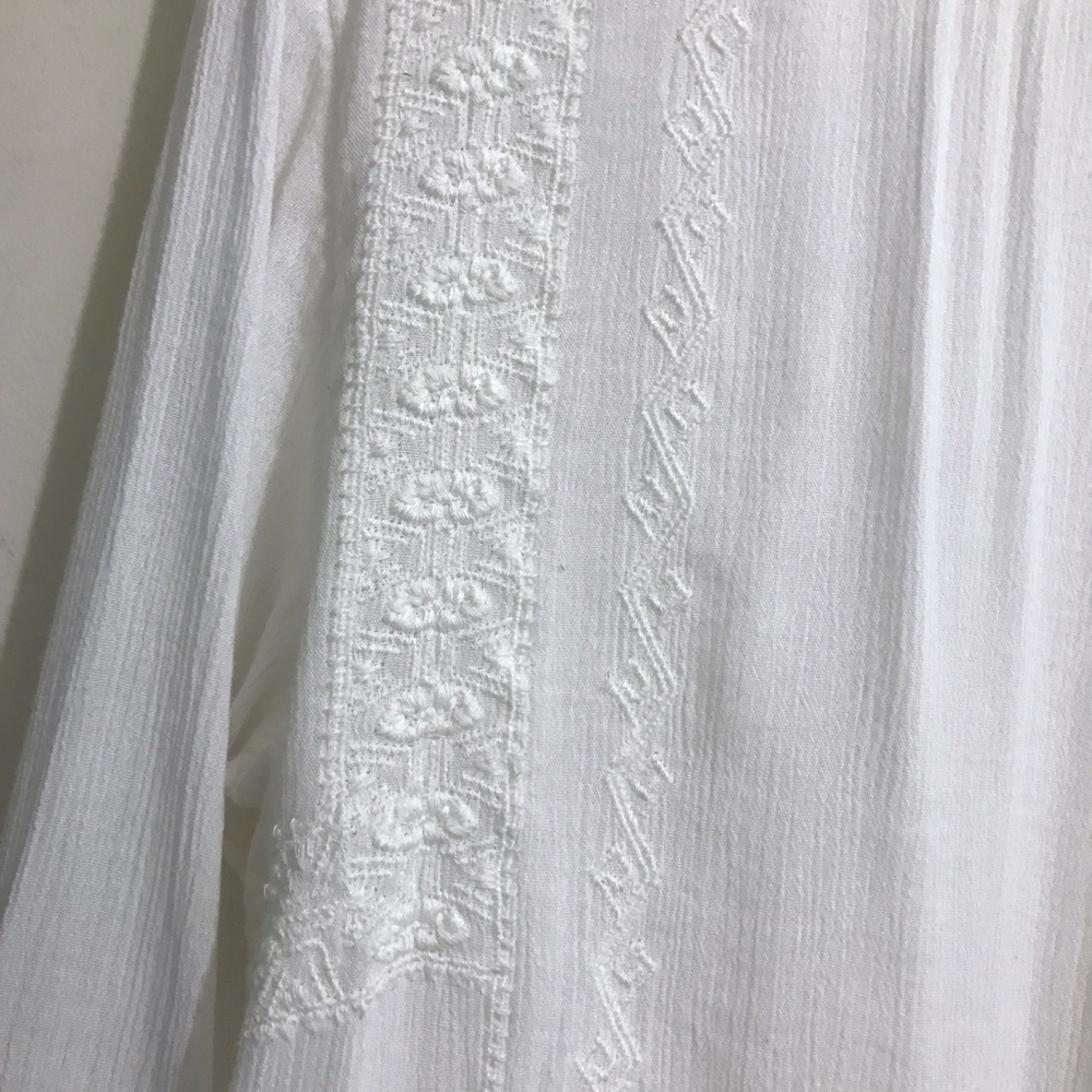 Caslon Long Sleeve Slip Over Blouse w/ Embroidery - Picture 6 of 12
